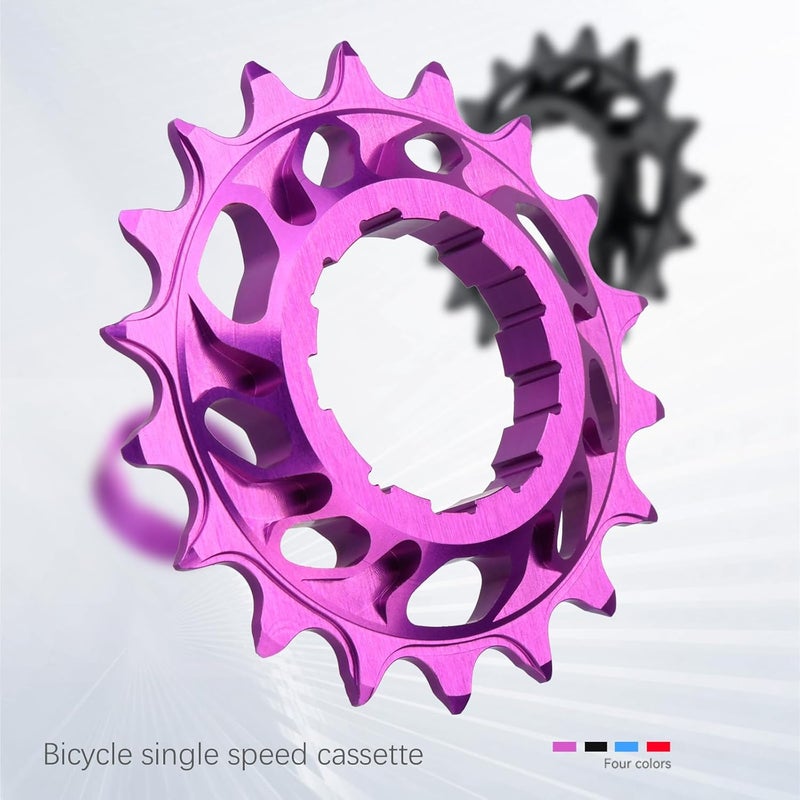 CooMeng 15T/16T/18T Single Speed Cogs Conversion Kit for Multi-Speed Bike to Dirt Jump/BMX, Aluminum Single Speed Cassette with Spacer and Locking Ring - Image 2